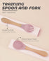10 Pieces Bamboo Baby Spoons & Baby Forks Set, Chewable Baby Utensils for Self-Feeding, Bamboo and Silicone Baby Utensils, Kids Utensils for Over ...