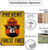 CCPARTON Smokey Bear Prevent Forest Fires Outdoors Metal Tin Sign Wall Decor Retro Metal Signs 8x12 Inch...