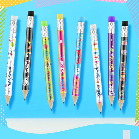 Woanger 72 Pcs Welcome Back to School Pencils First Day of School Pencils Fun Kindergarten Pencils Mini Pencils with Erasers Pencils Gifts for Kid...