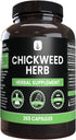 PURE ORIGINAL INGREDIENTS Chickweed Herb, (365 Capsules), No Magnesium Or Rice Fillers, Always Pure, Lab Verified...
