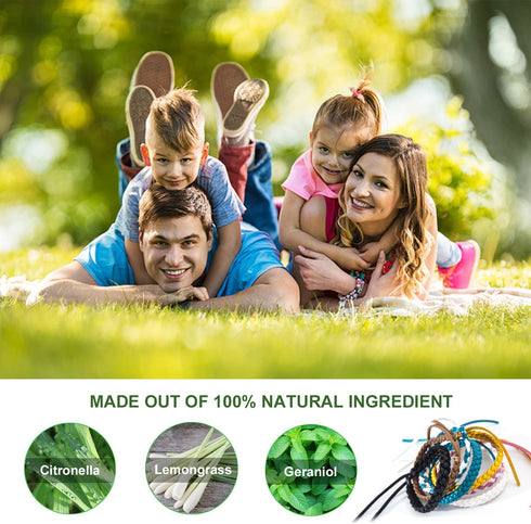 12 Pack Mosquito Repellent Bracelets, Individually Wrapped PU Leather Insect & Bug Repellent Wrist Bands for Kids & Adults Outdoor Camping Fishing...