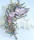 Zeepoffine 4.33" Rhinestone Crystal Peacock Feather Brooch Pin Pendant BZ5038 (Gold-Tone Multicolor)...