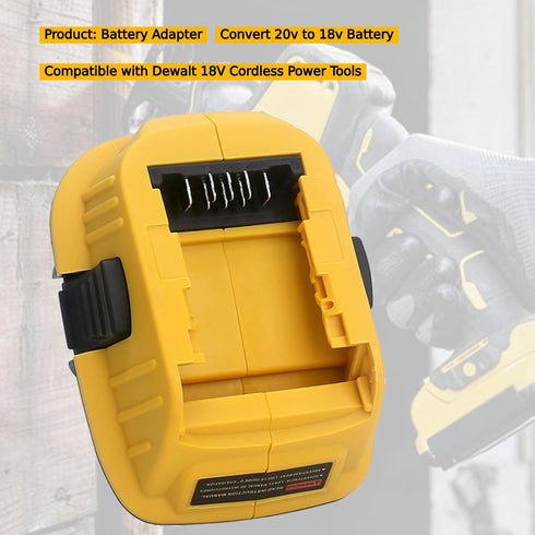 2 Packs DCA1820 Battery Adapter Compatible with Dewalt 18V Tools, Convert 20V Lithium Batteries DCB203 DCB204 DCB206 to Replacement for Dewalt 18 ...