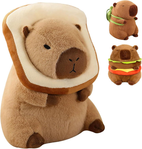 LVQING Cute Capybar Stuffed Animals with wearable toast headsetwear Capybar, Gifts for Kids...