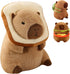 LVQING Cute Capybar Stuffed Animals with wearable toast headsetwear Capybar, Gifts for Kids...
