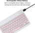 Ultra-Slim Rechargeable Bluetooth Keyboard Portable Compact Wireless Keyboard for Android Windows Samsung Galaxy Tab Tablet Smartphone Cell Phone ...