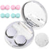 Contact Lens Case Portable Travel Box with Mirror Tweezers Remover Tool Solution Bottle...