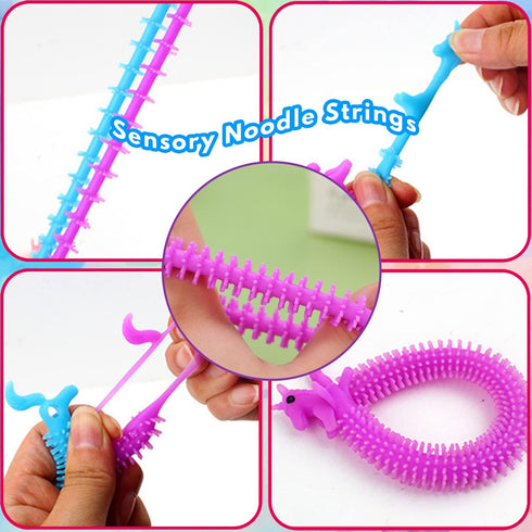 20 Pack Stretchy String Fidget Toys,Sensory Fidget Stretch Toys,Sensory Noodle Strings for Kids Adults Stress Relief,Party Favors...
