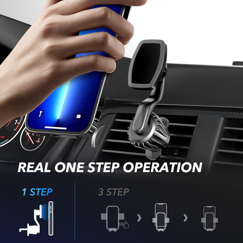 Magnetic Car Phone Holder Mount, Upgraded Clip Car Cell Phone Holder, 360° Strong Magnet Phone Holder for Car, Phone Mount for Car Vent Compatible...