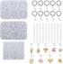 Bekecidi 113 PCS Resin Molds Silicone Keychain Kit Epoxy Resin Mold with Hole Silicone Molds for Resin Casting Pendant Jewelry Keychain Making Kit...