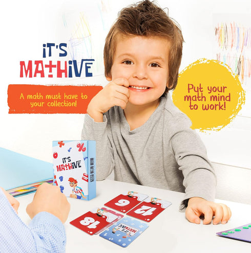 It's Mathive Card Game for Kids – Interactive Math Game Learning Games for Teens, Adults – Easy Gameplay Fast Paced Smart Games for Classroom, Hom...