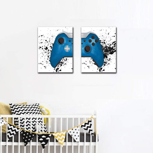 Gaming Artwork Gamer Canvas Wall Art Race Game Room Poster Prints Gamepad Posters Wall Pictures Canvas Painting Artwork Gaming Decor for Boys Room...