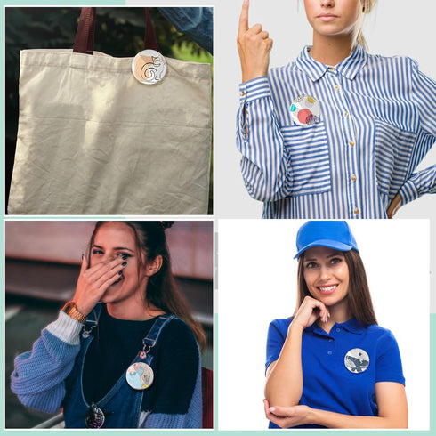 15 Pcs Acrylic Button Pin 2 Inches Photo Buttons Blank Pin Small Blank Clear Button Make Your Buttons Custom Button Pins Blanks with Clear Picture...