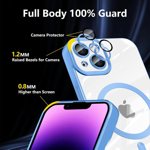Magnetic for iPhone SE 3rd/2nd Gen Case,iPhone 8/7 Case, Soft TPU Clear Anti-Yellowing Anti-Scratch Slim Fit Shockproof Transparent Case for iPhon...