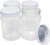 ljdeals 32 oz Clear Plastic Jars with Lids, Storage Containers, Wide Mouth, PET Mason Jars, Food Safe, BPA Free, Pack of 4, Made in USA...