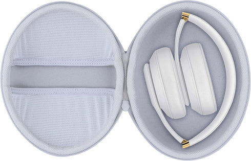 Hard Carry Case Compatible with Beats Studio Pro Studio 3 Solo 4 Solo 3 Solo 2 Wireless Noise Cancelling Over-Ear Headphones (Off White Case)...