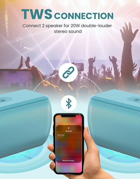 LENRUE Bluetooth Speaker,Wireless Portable Speakers with TWS, 16H Playtime,Loud Clear Sound for Home,Travel and Outdoor,Handfree Calls Compatible ...