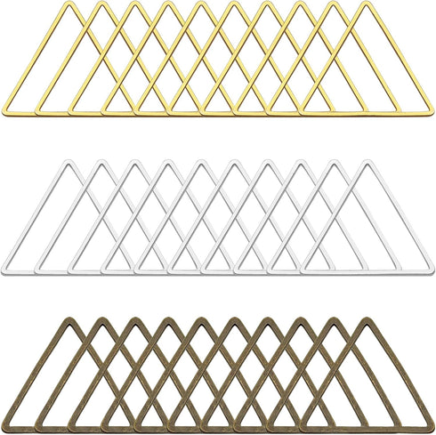 180pcs Earrings Beading Hoop 20mm Triangle Earring Hoops Beading Hoop Earrings Finding Triangle Linking Rings for DIY Jewelry Making Finding, Earr...