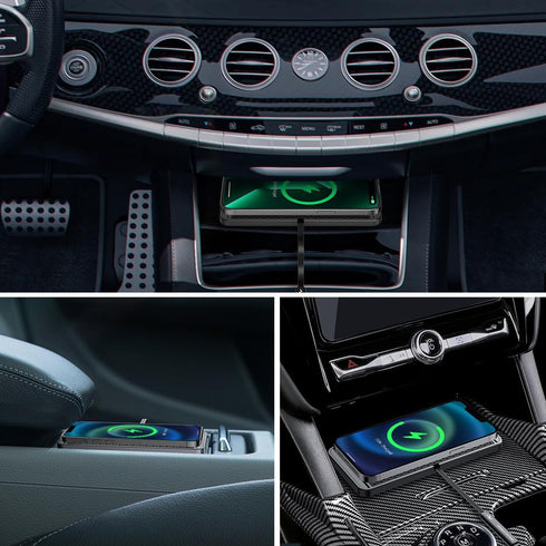 15W Fast Wireless Charging Pad LOOSAU Wireless car Charger Non Slip for car Wireless Phone Charger for iPhone 15/14/13/12/11 Pro Max XS x, Samsung...