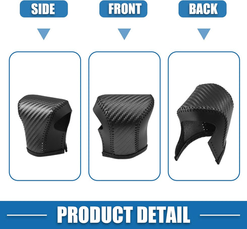 Gear Shift Head Knob Cover Transmission Lever Trim for Lexus UX 200 UX 250h 2019 2020 2021 2022 Faux Leather Black...