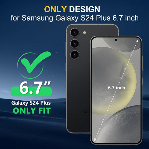 Designed for Samsung Galaxy S24 Plus Case Waterproof, Built-in Screen & Lens Protector, Full Heavy Duty Protective Phone Case, 12FT Drop Shockproo...