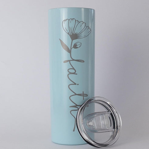 Faith Coffee Mug, Christian Travel Mug, 20 0z slim insulated tumbler, Jesus Coffee Mugs for Women...