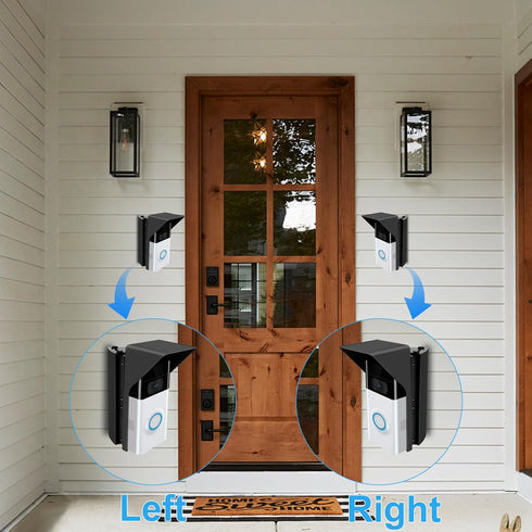 Adjustable Angle Mounting Bracket Compatible with Video Doorbells 1/2/3/4, Replacement Angle Adjustable Video Doorbell Mounting Plate Bracket Wedg...