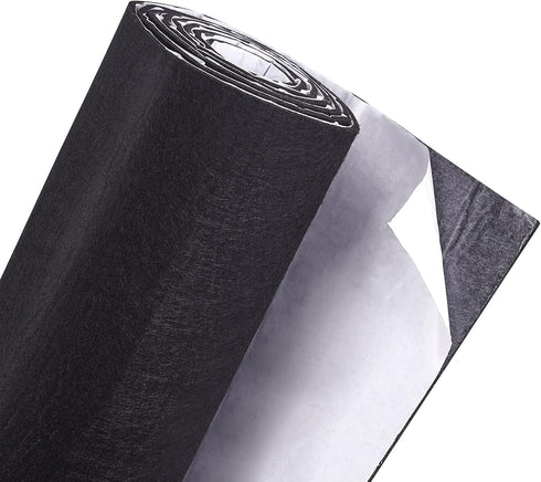 BENECREAT Black Self-Adhesive Felt Fabric 11.8" x 78.7" Shelf Liner for DIY Costume Making and Jewelry Drawer Box Fabric Peel Stick, 3mm Thick...