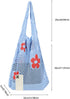 Ovida Crochet Tote Bag Mesh Beach Bag Fairycore Hobo Bag Fairy Grunge Aesthetic Shoulder Bag Y2k Purse for Women Girls...