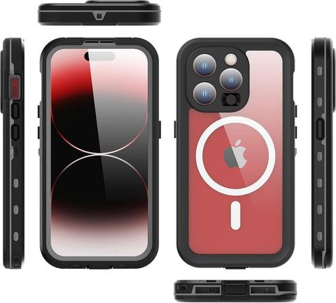 for iPhone 15 Pro Case Waterproof, 15 Pro Waterproof Case, Shockproof Protective Cover, Full Sealed Case with Built-in Screen Protector for iPhone...