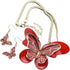 Elegant Acrylic Monarch Butterfly Necklace and Earrings Morpho Butterfly Jewelry Sets Insect Dangle Drop Pendant for Women Ladies...