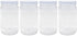 ljdeals 32 oz Clear Plastic Jars with Lids, Storage Containers, Wide Mouth, PET Mason Jars, Food Safe, BPA Free, Pack of 4, Made in USA...