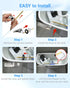 Universal Toilet Handle Replacement Kit Front Mount Toilet Lever Replacement with Stainless Steel Flapper Chain, Toilet Repair Kit Compatible with...