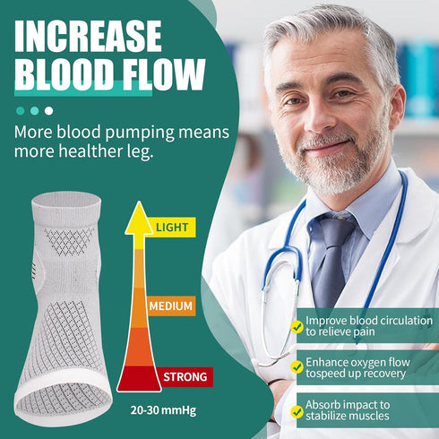 2Pairs Neuropathy Socks for Women Men Neuritisc Socks for Neuropathy Women Peripheral Neuropathy Socks Ankle Brace Plantar Fasciitis Swelling Blac...