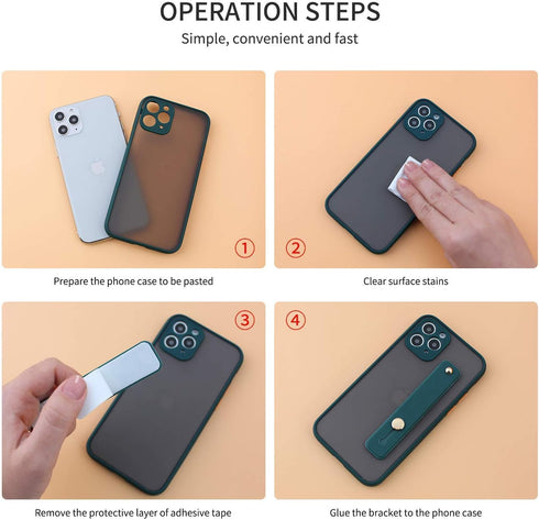 Removable and Reusable Cell Phone Grip Strap, Yetaida Telescopic Finger Kickstand Bracket Universal Silicone Phone Holder Stand and Portable Finge...
