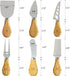 Tiny Cheese Knife Sets, Set of 12 Wooden Cheese Knives for Cheese Charcuterie Board Utensils, Stainless Steel Cheese Slicer, Cheese Cutter, Cheese...