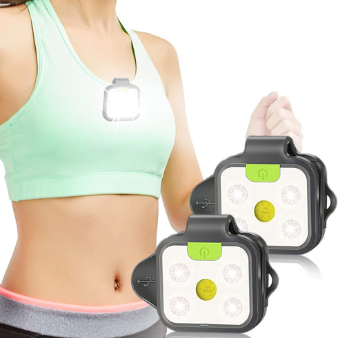 EGUKU Running Light, 2Pack Clip On Running Lights for Runners at Night 4 Light Modes USB Rechargeable LED Lights Wearable Small Lightweight Joggin...