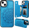 MMHUO for iPhone 13 Case with Card Holder, Flower Magnetic Back Flip Case for iPhone 13 Wallet Case for Women, Protective Case Phone Case for iPho...
