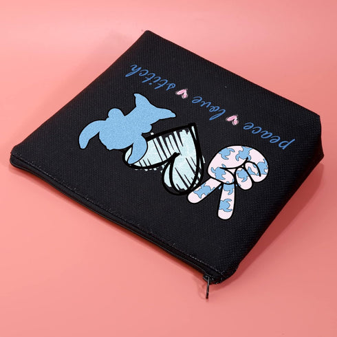 JXGZSO Cartoon Love Gift Hawaiian Bags Party Peace Love Cosmetic Bag With Zipper Movie Inspired Makeup Bag...