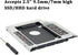 2nd 2.5'' SATA HDD SSD Hard Drive Disk DVD CD ROM Optical SuperDrive Caddy Tray Adapter for Apple Unibody MacBook/MacBook Pro 13 15 17 Early mid L...