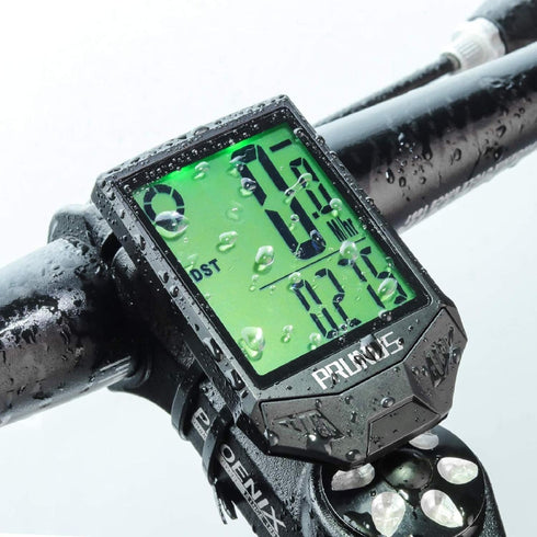 PRUNUS Bike Speedometer and Odometer Wireless Waterproof Bicycle Computer with Touch Sensor Switch, Big Digital LCD Screen, Automatic Wake-up for ...