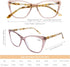 DOOViC Computer Reading Glasses Blue Light Blocking Anti Eyestrain Fashion Cat Eye Spring Hinge Readers for Women 1.75 Strength...