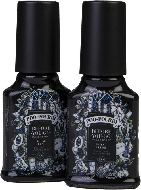 Poo-Pourri na342 Royal Flush Before You Go Spray 2 oz-2 Pack, 2 Fl Oz (Pack of 2), Blue, 4...