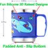 F-32 12 Oz Kids Stainless Steel Shark 3D Mug with 2 Pack Slider Closure Lids - Eco-Friendly - BPA Free Signature Collection (Shark Blue)...