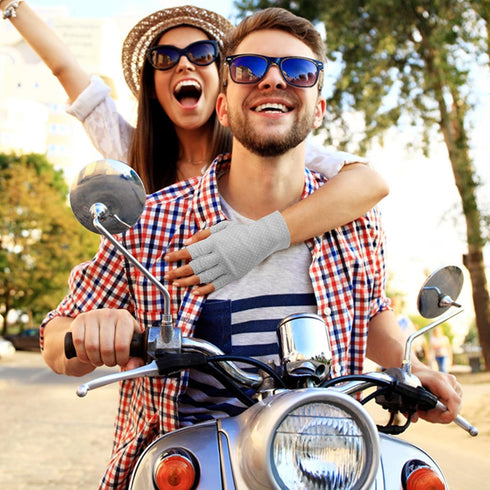 Yolev 2 Pairs Women's Sunblock Fingerless Gloves Summer Sunscreen Gloves UV Protection Half Finger Gloves Outdoor Gloves for Driving Riding Fishin...