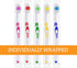 Bulk Toothbrushes - Individually Wrapped, Manual Disposable Travel Toothbrush Set for Adults or Kids, Made with a Medium-Soft Large Head, Travel T...