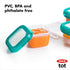 OXO Tot Baby Blocks Freezer Storage Containers Teal (4 Oz)...