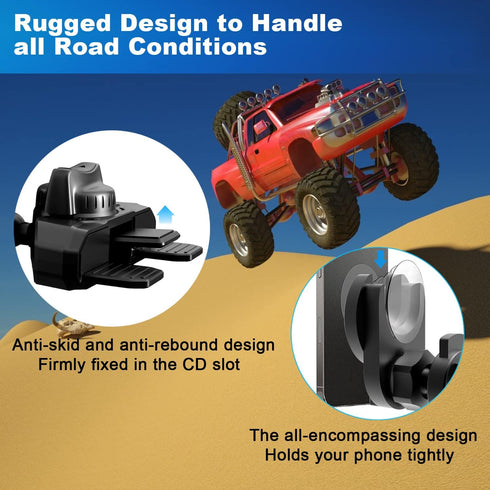 CD Slot Car Grips Phone Holder,CD Slot Phone Holder for Grip/Socket,CD Slot Socket Mount Compatible with Magsafe Wallet Black iPhone Samsung Card ...