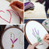 Jupean Embroidery Hoop, 7.5'' 9.2'' Oval Embroidery Hoop, Imitated Wood Display Frame with 30 Pieces Embroidery Needles, Embroidery Frame and Cros...