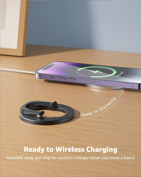 ?2 Pack? SUPERONE for MagSafe Phone Grip, Adjustable Magnetic Phone Ring Holder Removable Finger Phone Ring Kickstand Compatible with MagSafe Acce...